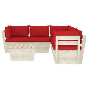 Mobilier de jardin (lot de 6) 3016490-13 Rouge