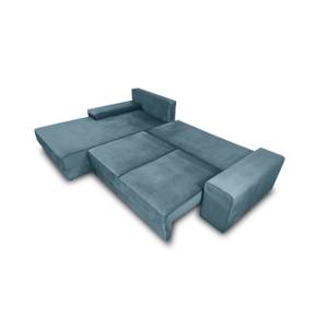 Ecksofa Eckcouch Couch L Form Breese Blau - Ecke davorstehend links