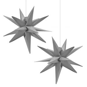 Lichterkette Starlight 2er Set Grau - Kunststoff - 6 x 22 x 28 cm