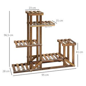 Blumenständer 845-521 Braun - Holzwerkstoff - 28 x 97 x 98 cm