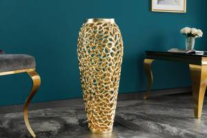 Vase ABSTRACT LEAF Gold - Metall - 26 x 64 x 26 cm