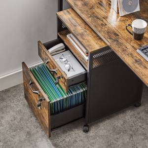 Rollcontainer Kigali Braun - Holzwerkstoff - 42 x 69 x 44 cm