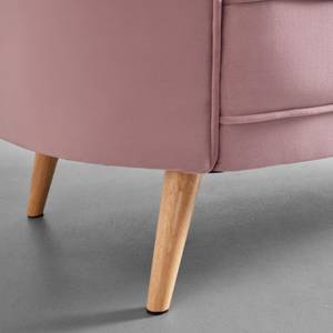 2-Sitzer-Sofa HOPE Pink - Massivholz - Textil - 141 x 77 x 73 cm