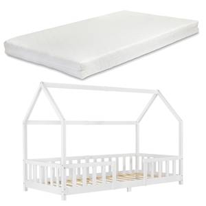 Lit d'enfant Sisimiut avec Matelas Blanc - 200 x 140 x 90 cm