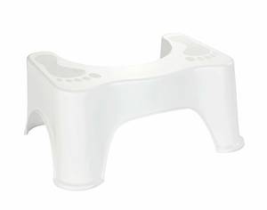 Toilettenhocker aus Kunststoff Weiß - Kunststoff - 33 x 21 x 48 cm