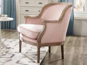 Bergère Sessel ALIENOR Pink - Textil - 78 x 89 x 72 cm