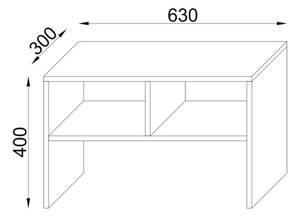 Table basse Nachto Imitation hêtre