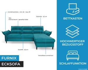 Ecksofa Mindi Blau