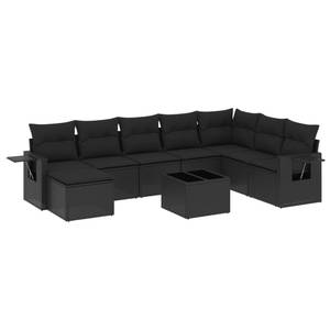 Gartensitzgruppe K3848(9-tlg) Schwarz - Massivholz - 69 x 62 x 62 cm