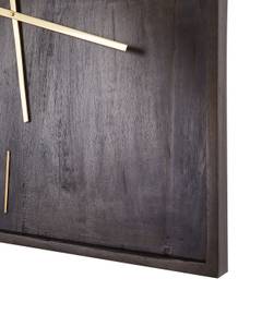 Horloge murale JAMUNA Noir - Bois massif - 61 x 61 x 3 cm