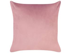 Coussin décoratif CARANDAY Doré - Rose foncé - Textile - 45 x 45 x 45 cm