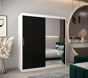 ARMOIRE À PORTES COULISSANTES TOKYO 2 Noir - Blanc - Largeur : 180 cm