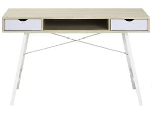 Ensemble pour bureau JENKS Marron - Blanc - Bois manufacturé - 120 x 152 x 48 cm