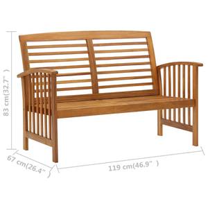 Garten-Lounge-Set (5-teilig) 3057973 Braun - Massivholz - Holzart/Dekor - 50 x 43 x 102 cm