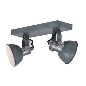 Strahler, Spots & Aufbaustrahler Fer / Aluminium - 1 ampoule - Gris - Blanc - Nb d'ampoules : 2