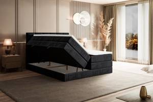 Boxspringbett RICAR KING Schwarz - Breite: 200 cm