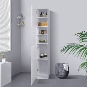 Meuble de salle de bains Hochschrank Blanc - Bois manufacturé - 39 x 17 x 105 cm