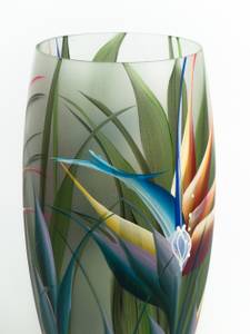Vase en verre peint à la main Vert - Verre - 16 x 30 x 16 cm
