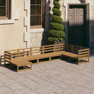 Gartenmöbel-Set 3009815-1 (8-teilig) Braun - Massivholz - Holzart/Dekor - 70 x 67 x 70 cm