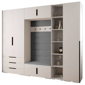 Garderobe Inova 1 Z11 Schwarz - Grau - Weiß - Schwarz