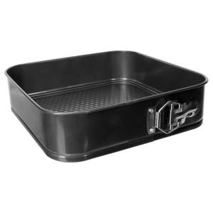 Form zum Backen, quadratisches Blatt Schwarz - Metall - 26 x 7 x 26 cm