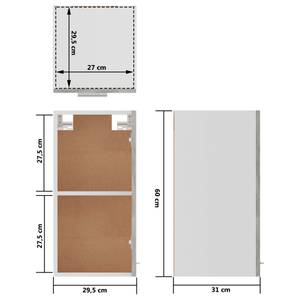 Hängeschrank 3016496-5 Steingrau - Breite: 30 cm