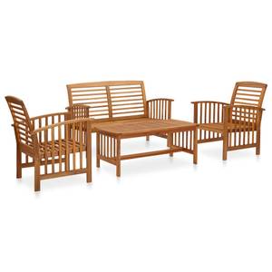 Garten-Lounge-Set (4-teilig) 3057971 Braun - Massivholz - Holzart/Dekor - 50 x 43 x 102 cm