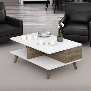 Table basse Grenaa rectangulaire Blanc - Bois manufacturé - 90 x 39 x 60 cm