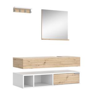 Badmöbel-Set Henri 40853 Braun - Weiß - Holzwerkstoff - 100 x 20 x 40 cm