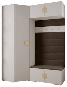 Garderobe Inova 4 Z21 Braun - Gold - Weiß - Gold