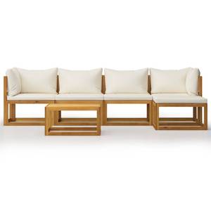 Garten-Lounge-Set (6-teilig) 3009697-30 Weiß - Massivholz - Holzart/Dekor - 68 x 29 x 68 cm