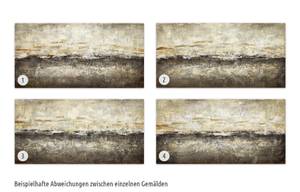 Acrylbild handgemalt Rückkehr Braun - Massivholz - Textil - 100 x 50 x 4 cm