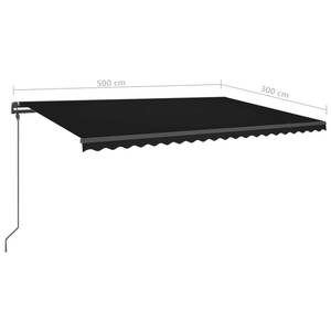 Markise 3006679-1 Anthrazit - Tiefe: 500 cm