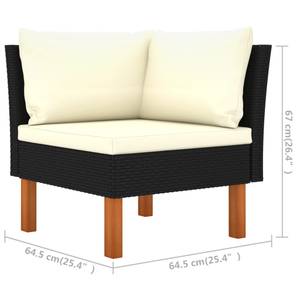 Garten-Sofa-Set (7-teilig) 3011728-5 Schwarz