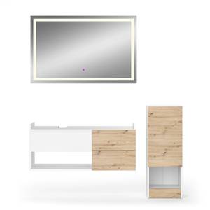 Badmöbel Set Alf 40710 Braun - Weiß - Holzwerkstoff - 105 x 45 x 43 cm