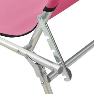 Sonnenliege 3004999 Pink - Metall - 58 x 27 x 187 cm