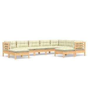 Garten-Lounge-Set Weiß - Massivholz - 64 x 29 x 64 cm