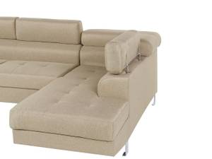 Ecksofa NORREA Beige - Creme - Silber