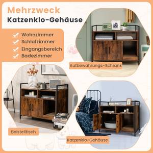 Katzenschrank PV10054 Braun - Holzwerkstoff - 45 x 75 x 89 cm