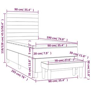 Bettgestell-K-14047 Grau