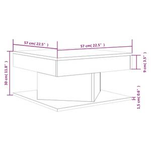 Couchtisch D255 Eiche Schwarzbraun Dekor