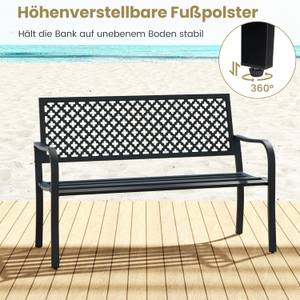 Gartenbank ZB33089 Schwarz - Metall - 62 x 86 x 127 cm