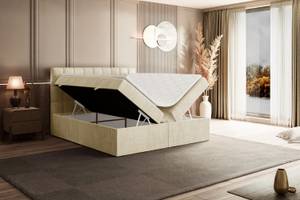 Boxspringbett MIAMI Beige - Breite: 200 cm - H4