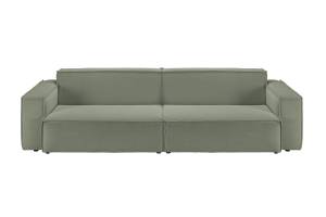 Sofa SAMU Feincord Grün - Breite: 236 cm