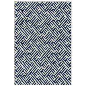 Tapis intérieur extérieur EZE Bleu - Blanc - 200 x 290 cm