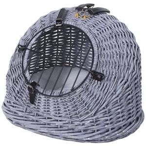 Katzenhaus D32-010 Grau - Polyrattan - 35 x 35 x 47 cm