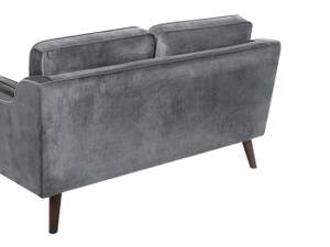 2-Sitzer Sofa LOKKA Dunkelgrau - Grau - Eiche Dunkel - Textil