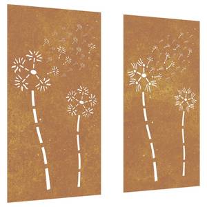 Décoration de jardin (lot de 2) 824489 Marron - Métal - 55 x 1 x 105 cm