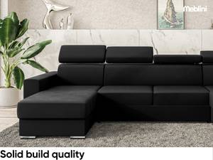 Ecksofa Voss U-Form Schwarz