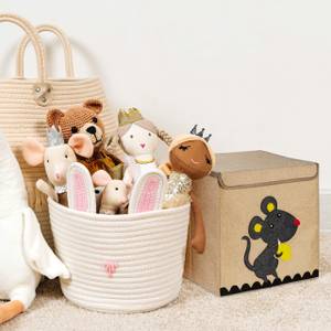 Boîte de rangement pour enfants Anthracite - Beige - Jaune